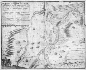 Komárom környékének térképe 1661-ből.
