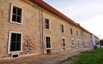 New windows on the Barracks building